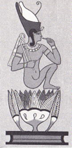 Horus as an infant on lotus