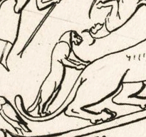 figure behind lion