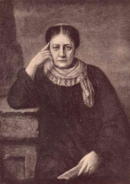 HP Blavatsky in 1884 (as painted by Hermann Schmiechen)